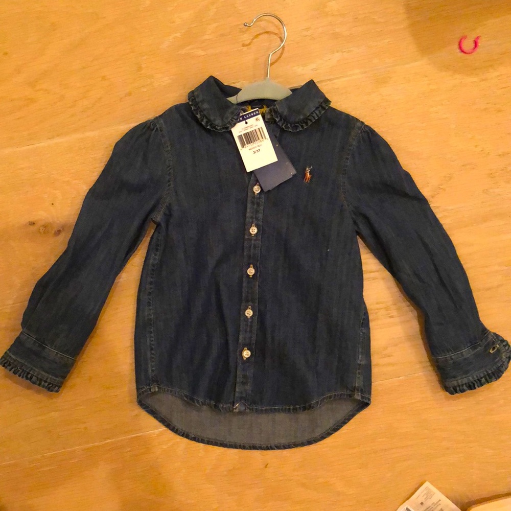 Ralph Lauren toddler jean button down blouse.